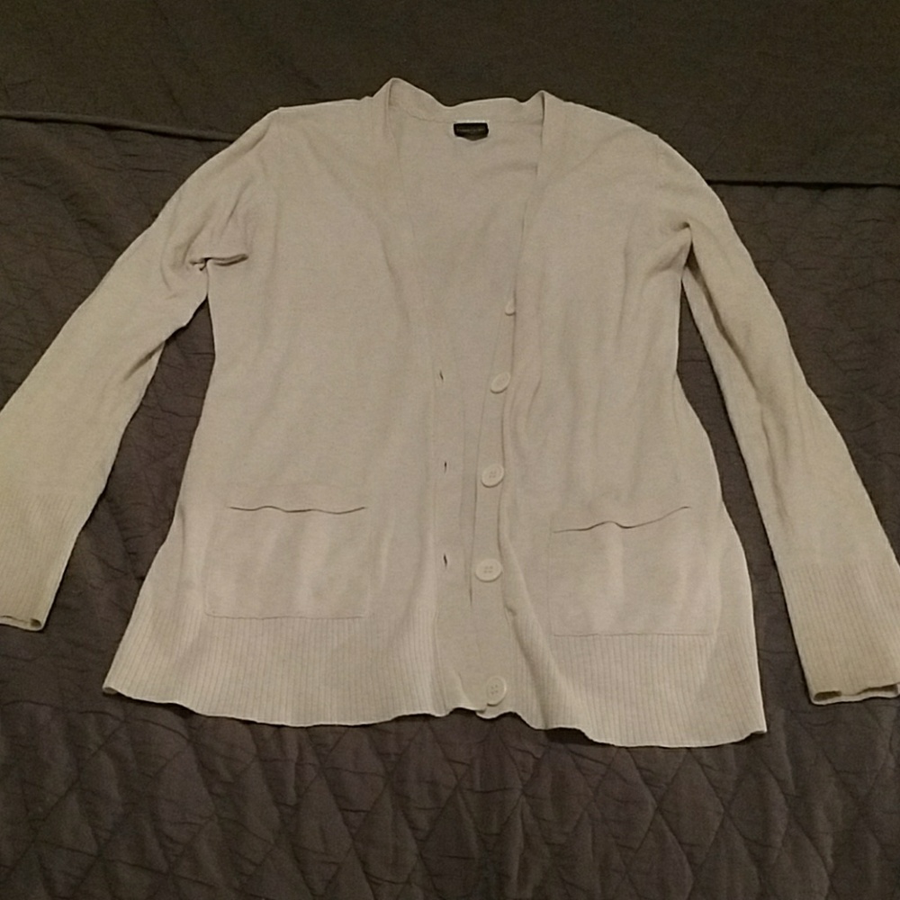 {Faded Glory} Tan Cardigan Button Up